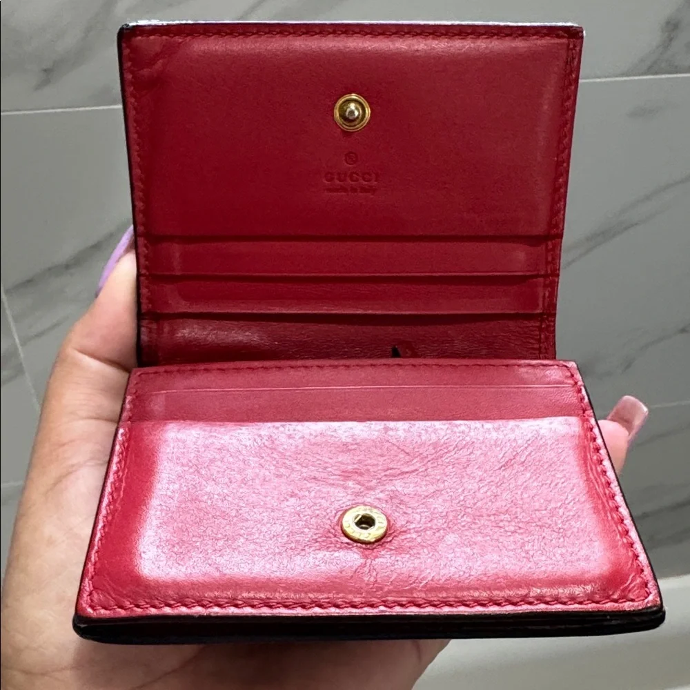 Gucci GG Supreme Cherry🍒 Wallet 476050.1147 • Crystal Cherry Motif Discontinued